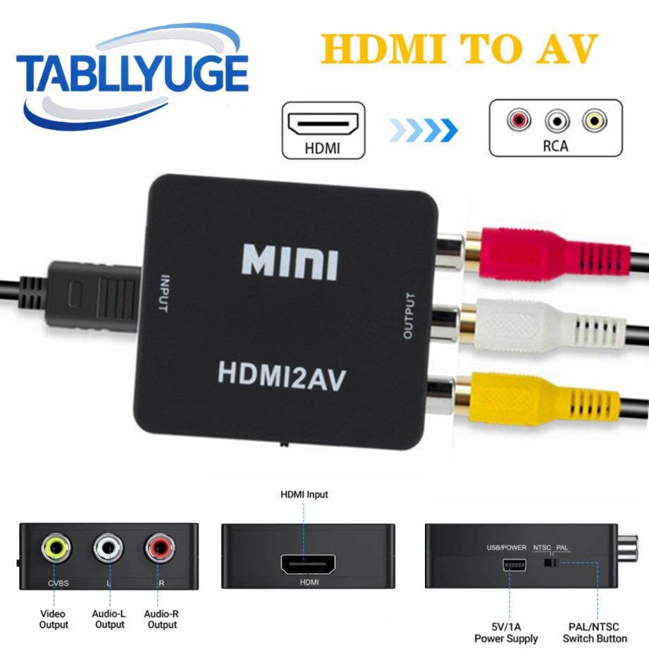Hdmi Adapter Tablet - TABLLYUGE 1080P HDMI 호환 AV RCA