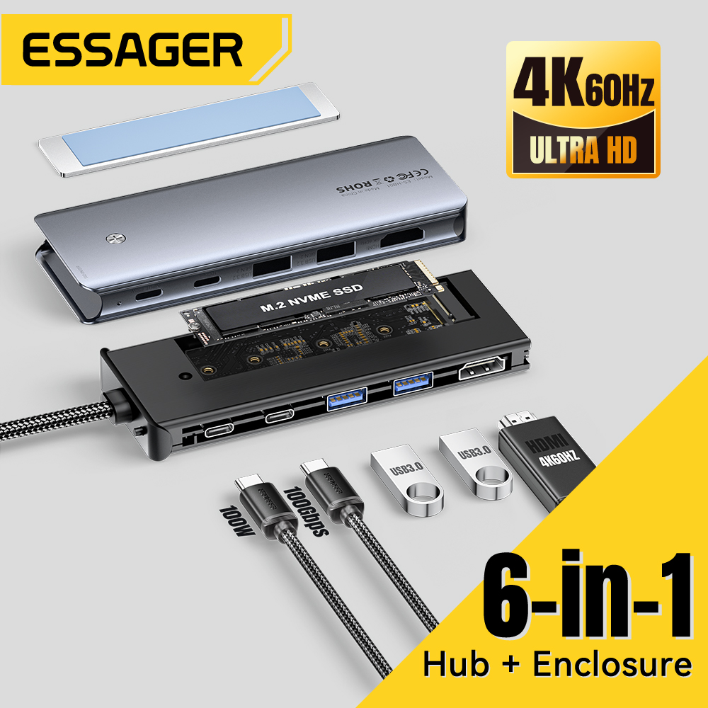 Hdmi Adapter Tablet - Essager USB C 허브(M.2 SSD 하드