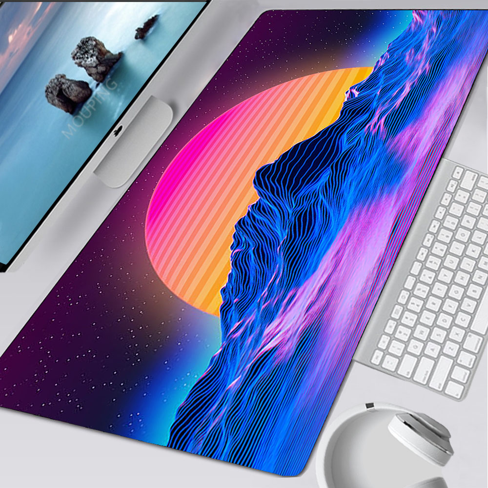 Rugged Tablet Accessories - Vaporwave Mousepad Retrowave/synthwave 900x400 마우스 패드