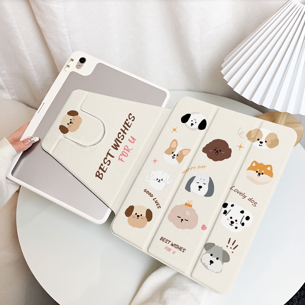사랑스러운 강아지 무늬 삼성 탭 S9 플러스 S9 FE - Tablet A9 Accessories 리뷰 및 가격