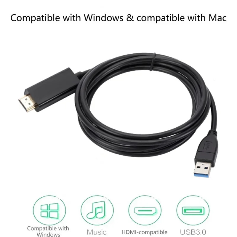 1.8M USB 3.0-HDMI 호환 케이블 1080P - Hdmi Adapter Tablet 리뷰 및 가격