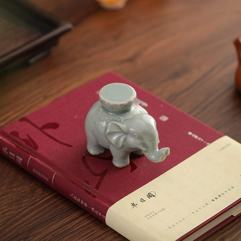 창의적인 코끼리 뚜껑 홀더 세라믹 티 펫 차 세트 액세 - Unique Table Accessories 리뷰 및 가격