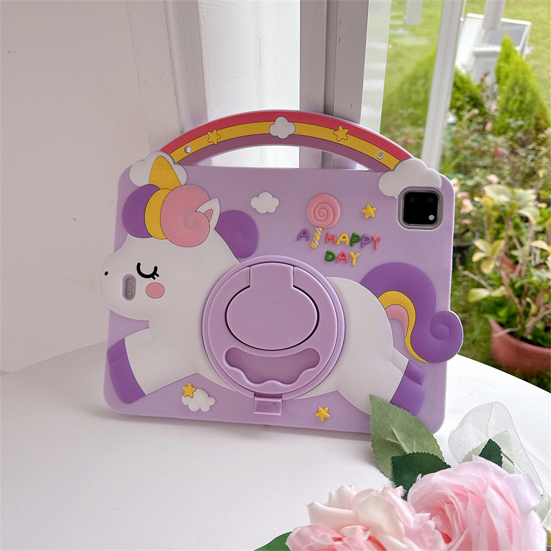 만화 유니콘 키즈 스탠드 태블릿 케이스 삼성 갤럭시 탭 - Tablet A9 Accessories 리뷰 및 가격