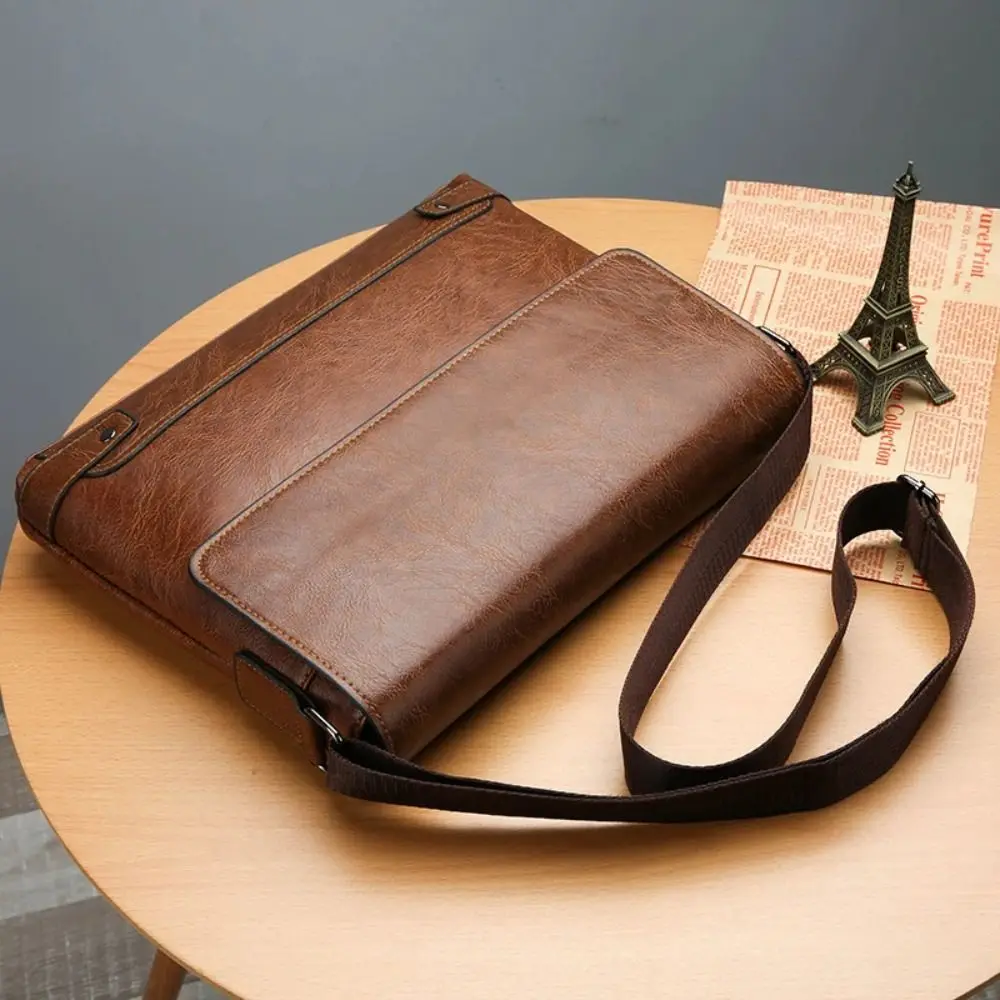남성용 서류 가방 PU 가죽 토트 보스턴 통근 노트북  - Tablet Shoulder Bag 리뷰 및 가격