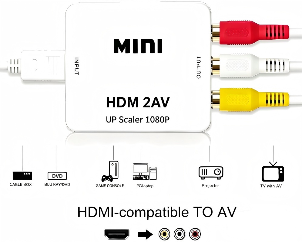 1080P HDMI 호환 AV RCA 변환기 박스 HD - Hdmi Adapter Tablet 리뷰 및 가격