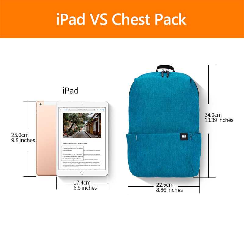 오리지널 샤오미 백팩 10L 가방 태블릿 파드 도시 레 - Tablet Shoulder Bag 리뷰 및 가격