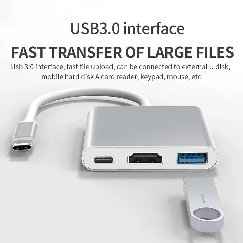 3 in 1 타입 C to HDMI 호환 어댑터 USB - Hdmi Adapter Tablet 리뷰 및 가격