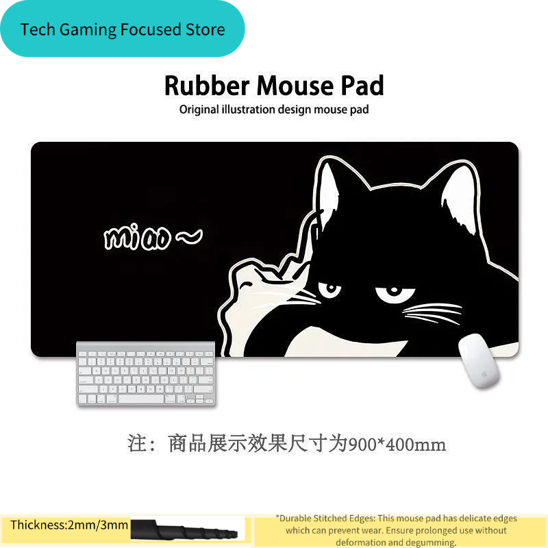 검은 고양이 일러스트 마우스 패드 소형 사무실 테이블  - Rugged Tablet Accessories 리뷰 및 가격